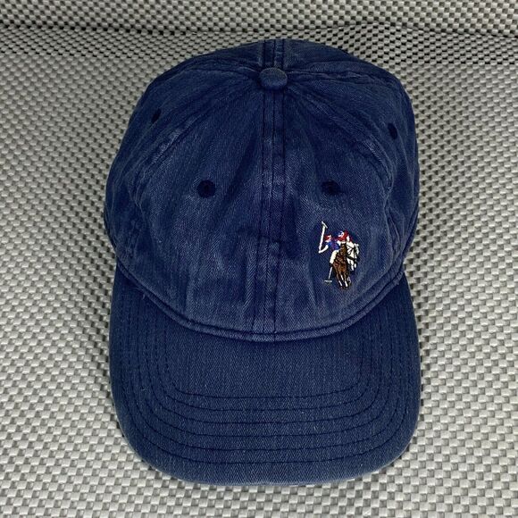 U.S Polo Assn Hat Kids Blue Embroidered Logo Adjustable Baseball Cap - Picture 2 of 9